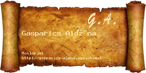 Gasparics Aléna névjegykártya